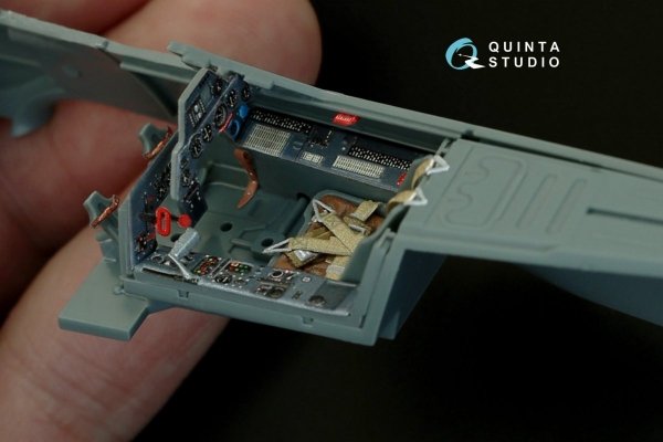 Quinta Studio QD48080 FW 190A-4 3D-Printed &amp; coloured Interior on decal paper (for Eduard kit) 1/48