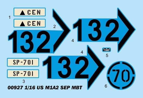 Trumpeter 00927 US M1A2 SEP MBT 1/16