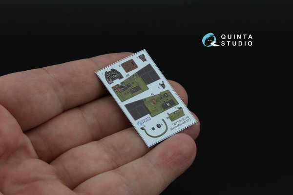 Quinta Studio QD72181 P-51D Mustang Early 3D-Printed &amp; coloured Interior on decal paper (Eduard) 1/72