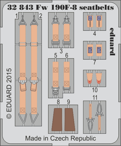 Eduard 32843 Fw 190F-8 seatbelts 1/32 Revell