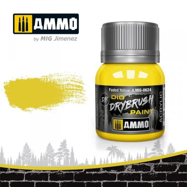 Ammo of Mig 0624 DRYBRUSH Faded Yellow 40ml