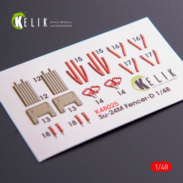 KELIK K48025 SU-24 INTERIOR 3D DECALS FOR TRUMPETER KIT 1/48