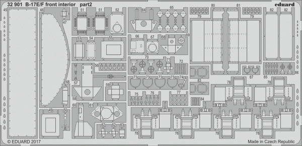 Eduard 32901 B-17E/ F front interior 1/32 HK MODELS