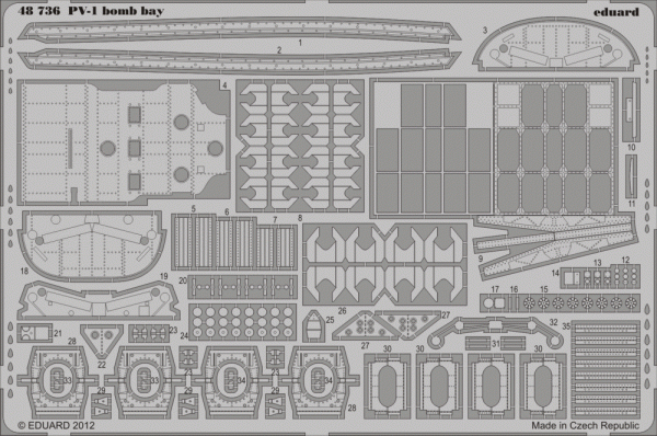 Eduard 48736 PV-1 bomb bay 1/48 Revell