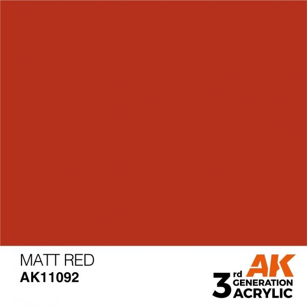 AK Interactive AK11092 MATT RED – STANDARD 17ml