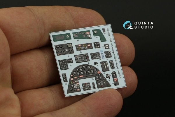 Quinta Studio QD48351 TBF-1C 3D-Printed &amp; coloured Interior on decal paper (Hobby Boss) 1/48