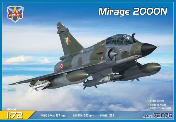 Modelsvit 72076 Mirage 2000N with ASMP cruise missile 1/72