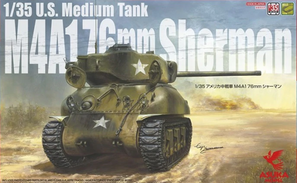 Asuka 35-047 U.S. Medium Tank M4A1 76mm Sherman 1/35