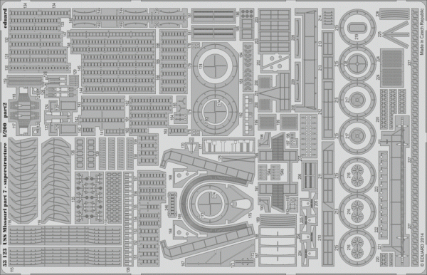 Eduard 53123 USS Missouri part 7 - superstructure TRUMPETER 1/200