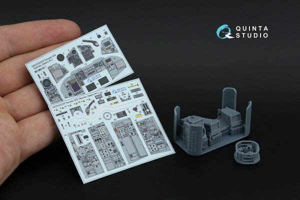 Quinta Studio QDS+32229 Tornado IDS German 3D-Printed &amp; coloured Interior on decal paper (Italeri) (Small version) (with 3D-printed resin parts) 1/32