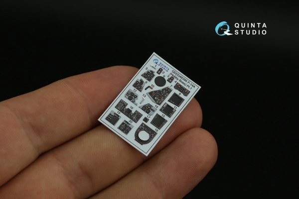 Quinta Studio QD48395 F-14A 3D-Printed &amp; coloured Interior on decal paper (Hobby Boss) 1/48