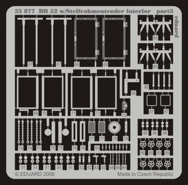 Eduard 35877 BR 52 w/ Steifrahmentender interior 1/35 Trumpeter