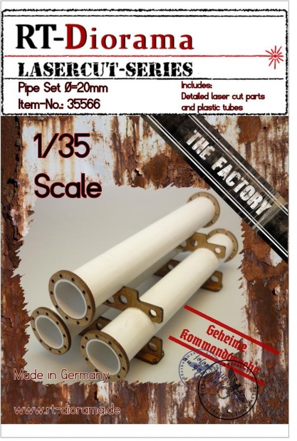 RT-Diorama 35566 Pipe Set D=20mm (3pcs.) 1/35