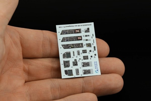 Quinta Studio QD48309 AV-8B Late 3D-Printed &amp; coloured Interior on decal paper (Hasegawa) 1/48