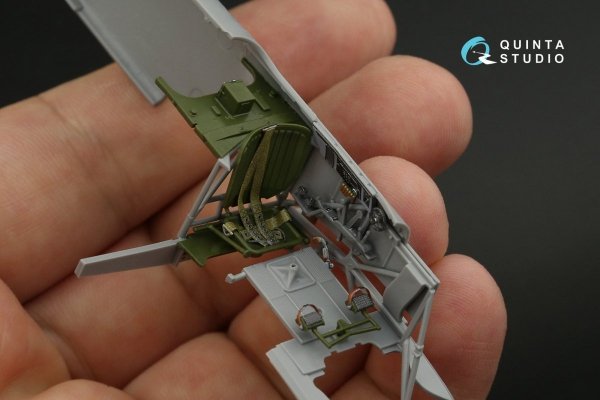 Quinta Studio QD48281 Yak-9D 3D-Printed &amp; coloured Interior on decal paper ( Zvezda ) 1/48
