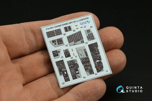 Quinta Studio QDS-48371 F-4E with DMAS 3D-Printed &amp; coloured Interior on decal paper (Meng) (Small version) 1/48