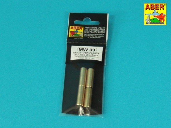 Aber MW-09 Weight for plastic models 25 x 9mm x 4 pcs / Dociążenie do plastikowych modeli 25 x 9mm x 4 szt