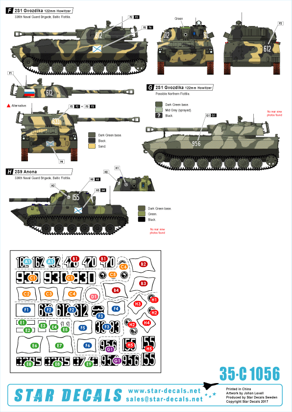 Star Decals 35-C1056 Naval Infantry 3 1/35
