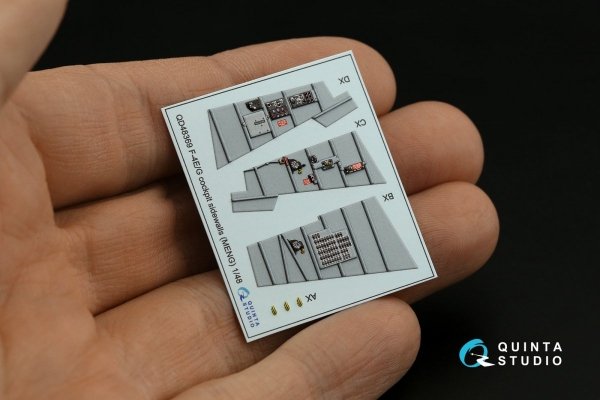 Quinta Studio QD+48387 F-4E early with slatted wing 3D-Printed &amp; coloured Interior on decal paper (Meng) (with 3D-printed resin parts) 1/48