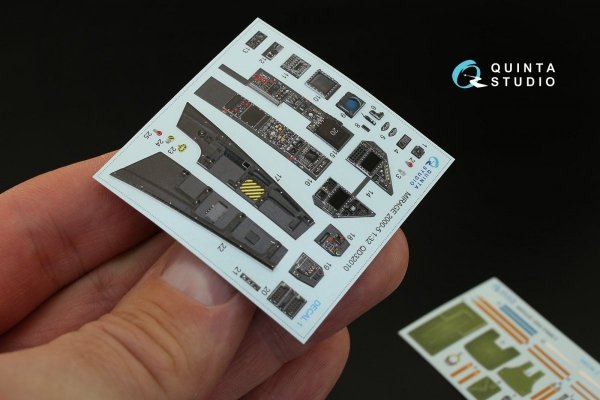 Quinta Studio QD32010 Mirage 2000-5 3D-Printed &amp; coloured Interior on decal paper (for Kitty Hawk kit) 1/32