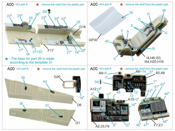 Quinta Studio QD32079 OV-10D 3D-Printed &amp; coloured Interior on decal paper (KittyHawk) 1/32