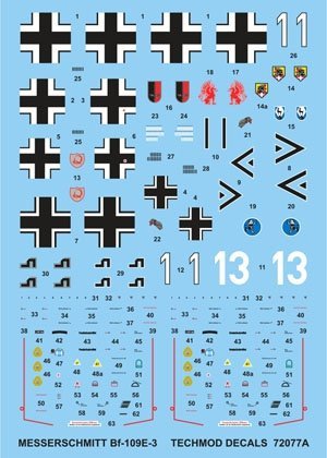 Techmod 72077 - Messerschmitt Bf 109E-3 (1:72)