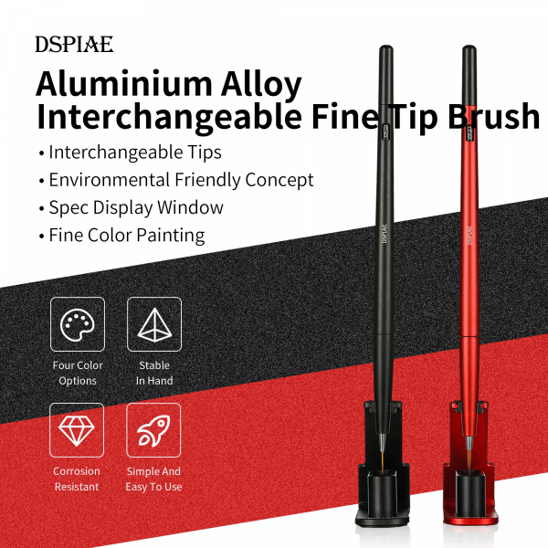 DSPIAE AT-FB04 Fine Brush With Replacable Point Tip - Black / Precyzyjny pędzel z wymienną końcówką