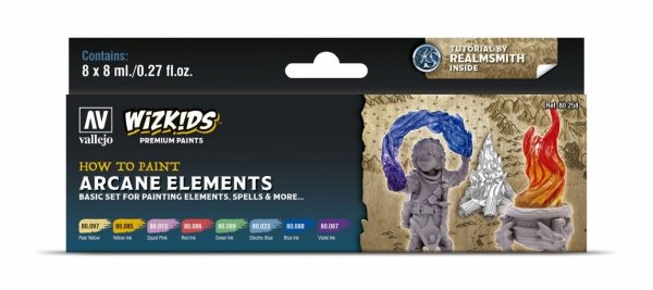 Vallejo 80258 Wizkids Arcane Elements Set 8x8ml