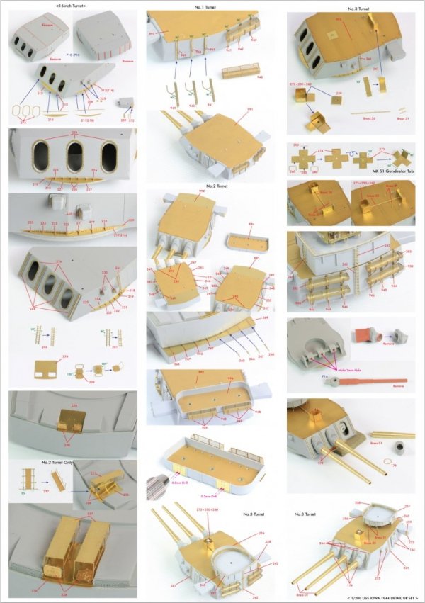 Pontos 22004F1 USS BB-61 Iowa 1944 Detail Up Set (Without wooden deck) (1:200)