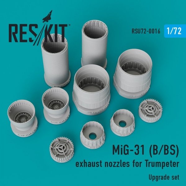 RESKIT RSU72-0016 MiG-31 B/BS exhaust nozzles for Trumpeter 1/72