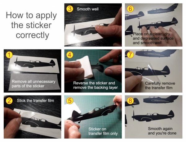 Omask 150341 sticker T-6G Texan (15cm white)