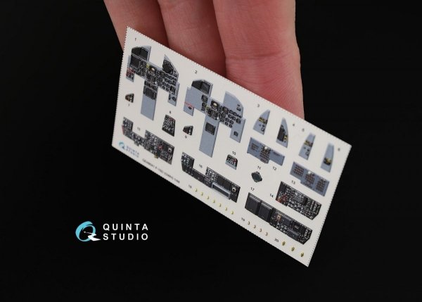 Quinta Studio QD48041 F-15D 3D-Printed &amp; coloured Interior on decal paper (for GWH kit) 1/48