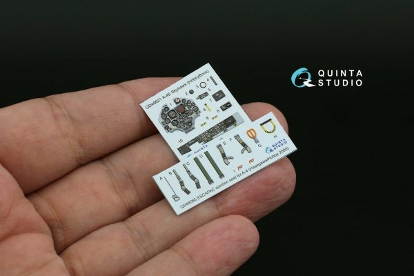 Quinta Studio QD48621 A-4E Skyhawk 3D-Printed &amp; coloured Interior on decal paper ( Hobby Boss ) 1/48