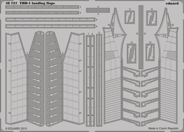 Eduard 48737 TBD-1 landing flaps 1/48 GREAT WALL HOBBY