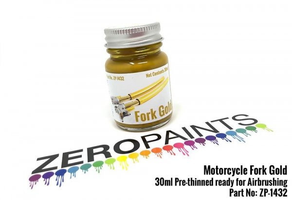 Zero Paints ZP-1432 Motorcycle Fork Gold Paint 30ml