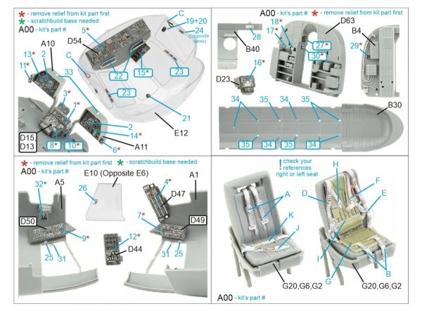 Quinta Studio QD48381 Mi-17 3D-Printed &amp; coloured Interior on decal paper (AMK) 1/48