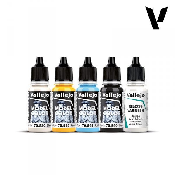 Vallejo 70265 Model Color Set Karonkids Velociraptor (5 x 18 ml + Mini + 2 x Brush + Wooden Box)