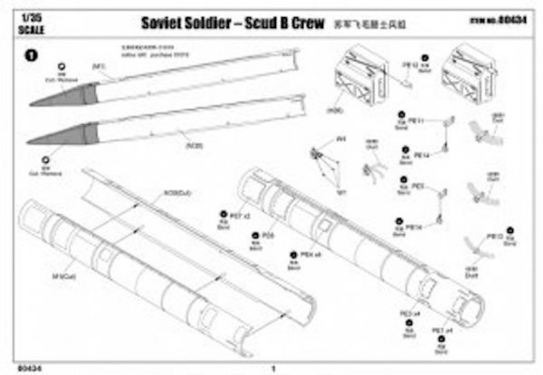 Trumpeter 00434 Soviet Soldier Scud B Crew