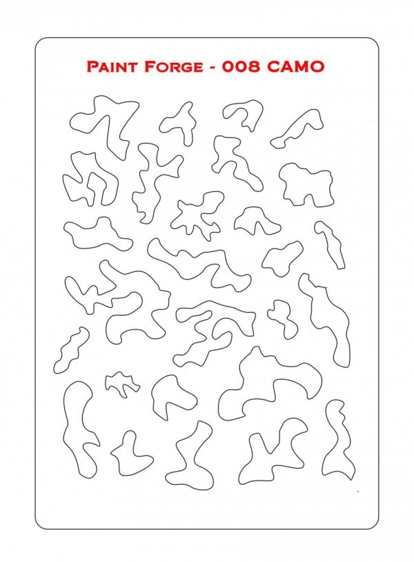 Paint Forge PFST008M STENCIL - CAMO