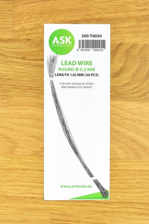 ASK T0050 Lead Wire  Round Ø 0,2 mm x 120 mm (30 pcs)
