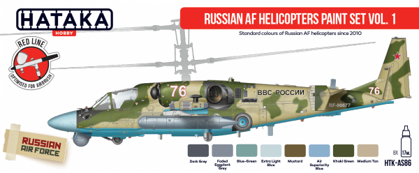 Hataka HTK-AS86 Russian AF Helicopters paint set vol. 1 8x17
