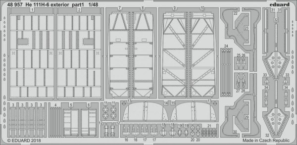 Eduard 48957 He 111H-6 exterior ICM 1/48