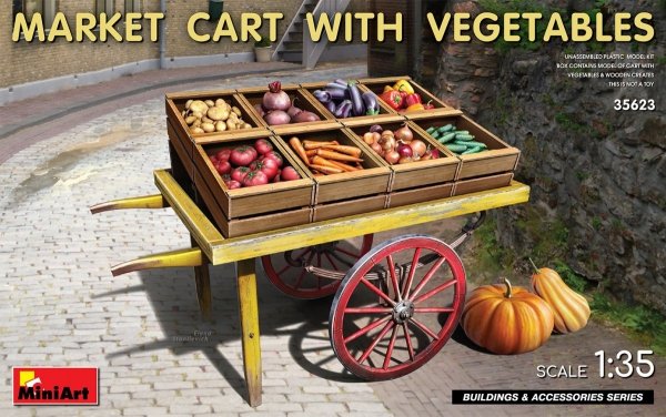 MiniArt 35623 MARKET CART WITH VEGETABLES 35623 1/35