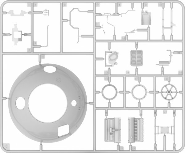 MiniArt 40003 SPHERICAL FIGHTING VEHICLE. TsAMO PROJECT. INTERIOR KIT 1/35