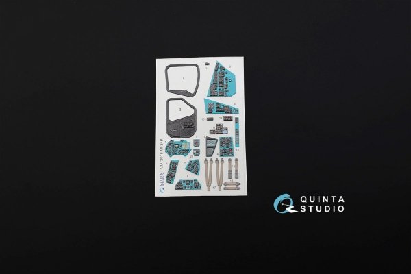Quinta Studio QD72018 Mi-24P 3D-Printed &amp; coloured Interior on decal paper (for Zvezda kit) 1/72