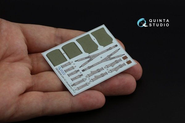 Quinta Studio QD35049 UH-1C 3D-Printed &amp; coloured Interior on decal paper ( Academy ) 1/35