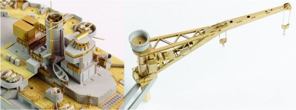 Pontos 35023FB USS BB-34 New York 1944 Detail-up set (w/Teak Blue Deck, Barrels, Resin,PE)