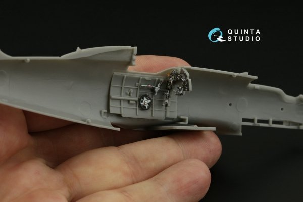 Quinta Studio QDS-48389 Macchi C.202 Folgore Early 3D-Printed &amp; coloured Interior on decal paper (Hasegawa/Eduard) (Small version) 1/48