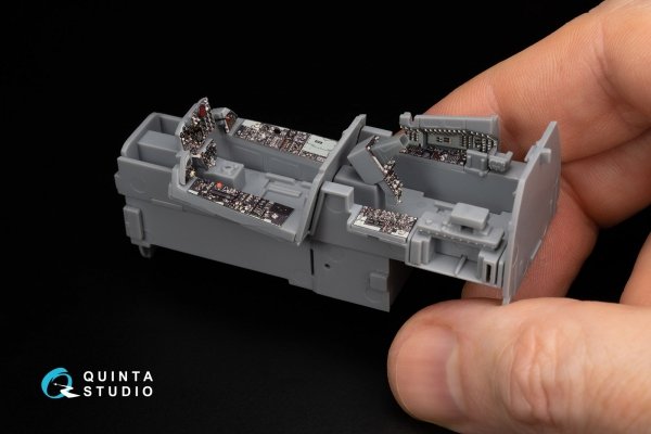 Quinta Studio QD+48449 F-4G late 3D-Printed &amp; coloured Interior on decal paper (Zoukei Mura SWS) (with 3D-printed resin parts) 1/48