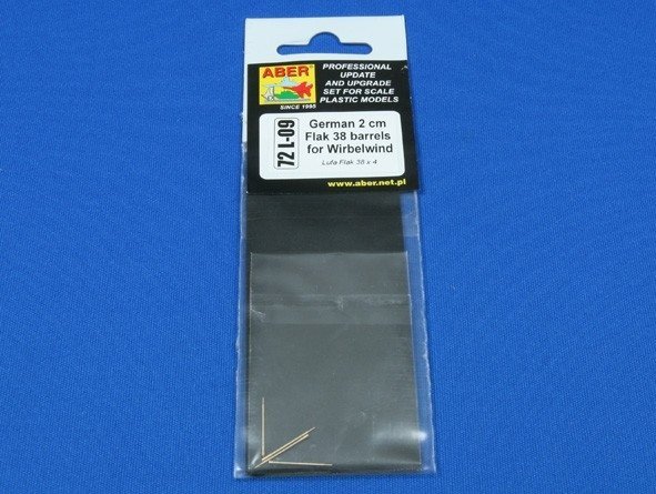 Aber 72L-09 Lufa Flak 38 x 4 do Wirbelwind / German 2cm Flak 38 barrels for Wirbelwind 1/72